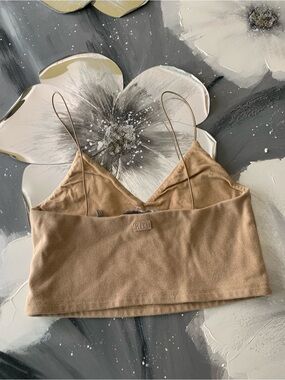 Kith Tan/ Beige Knit Crop Top/Bralette, Size Small